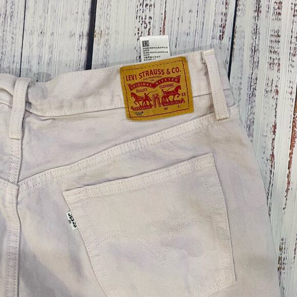 Levi’s 501 Women’s Lilac Raw Hem High Rise Straight Jeans W32 (29x24.5) - Picture 7 of 8